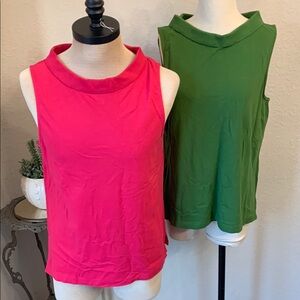 Talbots  blouse, tank top, pink and green size women’s extra large